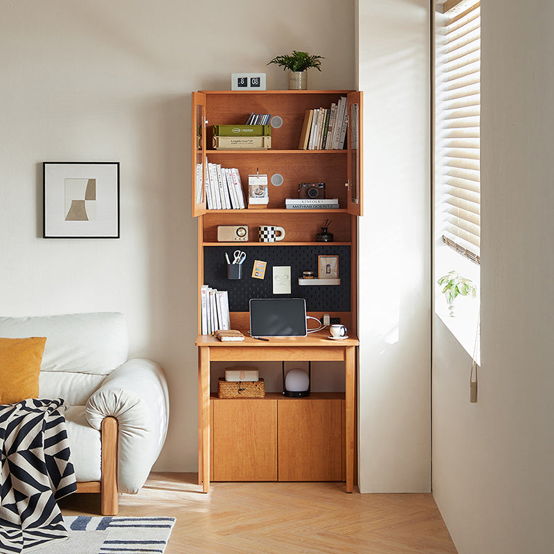 Fabian Bookcase Set With Chair/Carbon Crystalline Panel/Single Desk Multiple Color