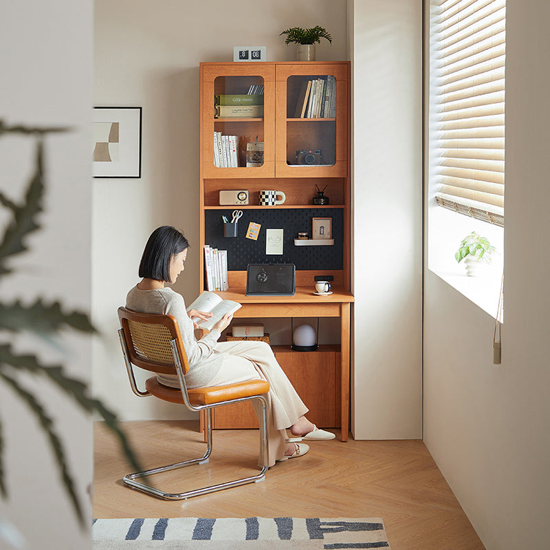 Fabian Bookcase Set With Chair/Carbon Crystalline Panel/Single Desk Multiple Color