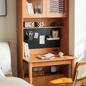Fabian Bookcase Set With Chair/Carbon Crystalline Panel/Single Desk Multiple Color
