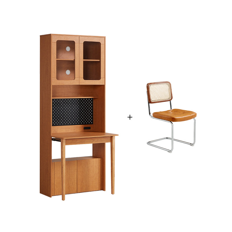 Fabian Bookcase Set With Chair/Carbon Crystalline Panel/Single Desk Multiple Color