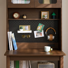 Fabian Bookcase Set With Chair/Carbon Crystalline Panel/Single Desk Multiple Color