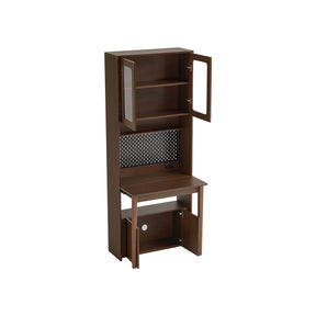 Fabian Bookcase Set With Chair/Carbon Crystalline Panel/Single Desk Multiple Color