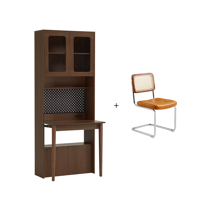 Fabian Bookcase Set With Chair/Carbon Crystalline Panel/Single Desk Multiple Color