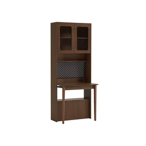 Fabian Bookcase Set With Chair/Carbon Crystalline Panel/Single Desk Multiple Color