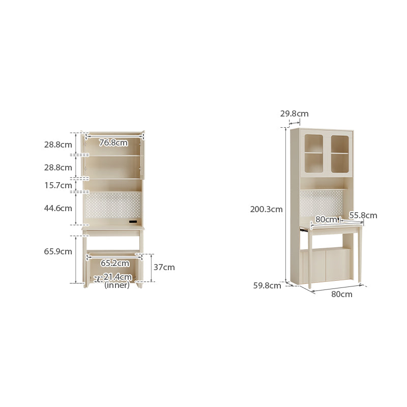 Fabian Bookcase Set With Chair/Carbon Crystalline Panel/Single Desk Multiple Color