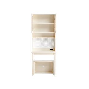 Fabian Bookcase Set With Chair/Carbon Crystalline Panel/Single Desk Multiple Color