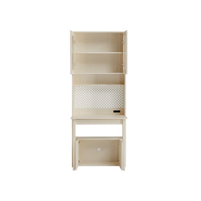 Fabian Bookcase Set With Chair/Carbon Crystalline Panel/Single Desk Multiple Color