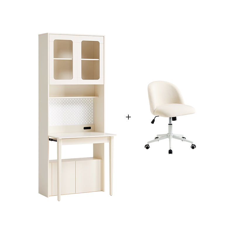 Fabian Bookcase Set With Chair/Carbon Crystalline Panel/Single Desk Multiple Color