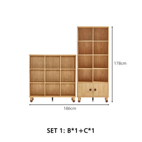 Efrain Bookcase/Bookshelf Modular Display Shelf & Storage Multiple Size