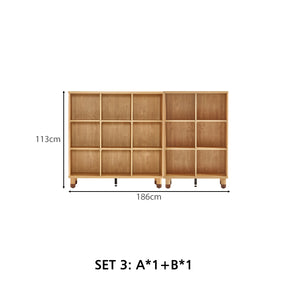Efrain Bookcase/Bookshelf Modular Display Shelf & Storage Multiple Size