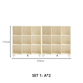 Elbert 105cm Bookcase/Bookshelf Modular Display Shelf & Storage Multiple Model