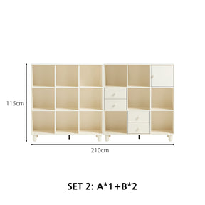 Elbert 105cm Bookcase/Bookshelf Modular Display Shelf & Storage Multiple Model