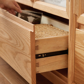 Freya 80cm FAS-Graded Solid American Oak Wood Bookcase Display Shelf & Storage