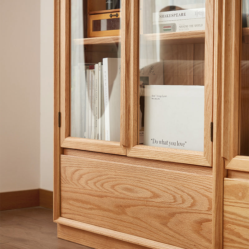 Freya 80cm FAS-Graded Solid American Oak Wood Bookcase Display Shelf & Storage