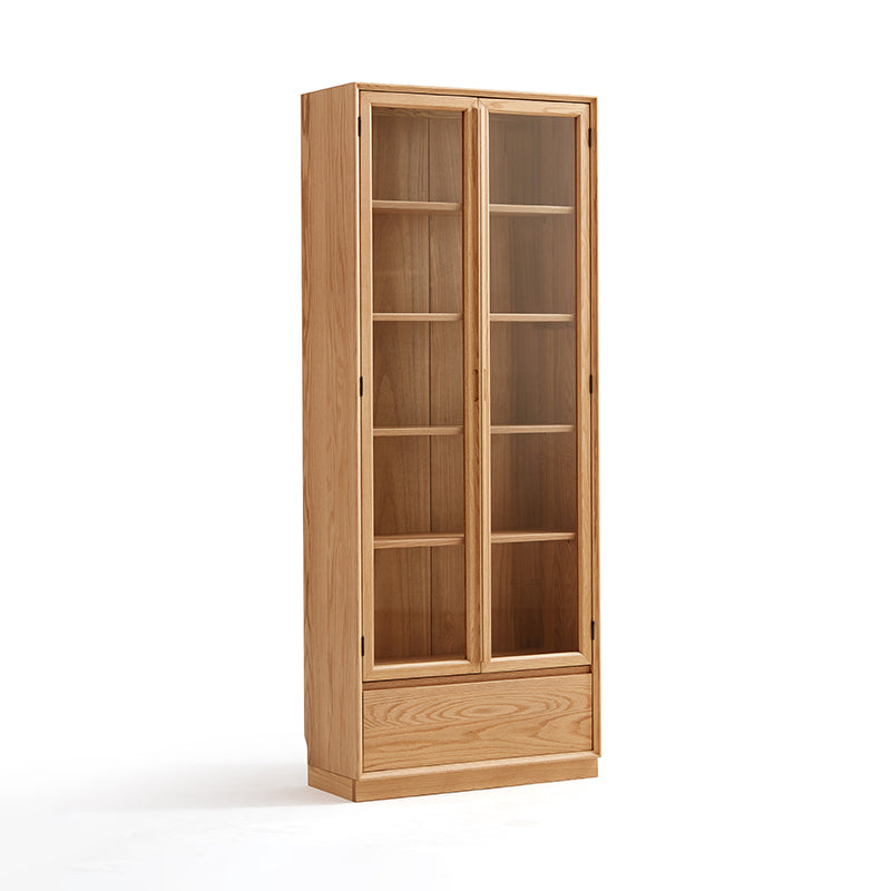 Freya 80cm FAS-Graded Solid American Oak Wood Bookcase Display Shelf & Storage