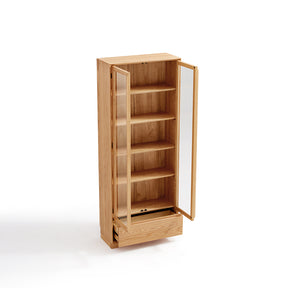 Freya 80cm FAS-Graded Solid American Oak Wood Bookcase Display Shelf & Storage