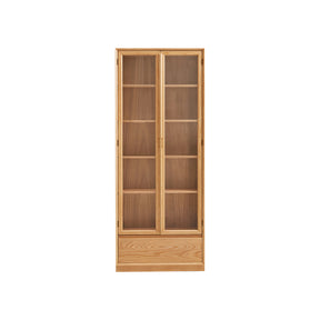 Freya 80cm FAS-Graded Solid American Oak Wood Bookcase Display Shelf & Storage