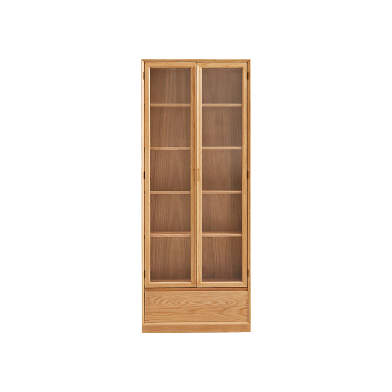 Freya 80cm FAS-Graded Solid American Oak Wood Bookcase Display Shelf & Storage