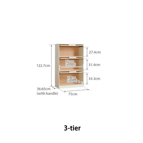 Gareth 75cm Flip-door Modular Bookcase Bookshelf/Storage Rack White