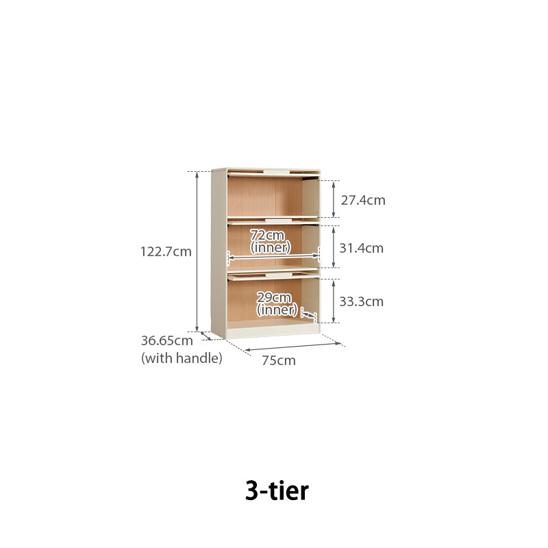 Gareth 75cm Flip-door Modular Bookcase Bookshelf/Storage Rack White