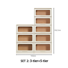 Gareth 75cm Flip-door Modular Bookcase Bookshelf/Storage Rack White