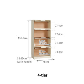 Gareth 75cm Flip-door Modular Bookcase Bookshelf/Storage Rack White