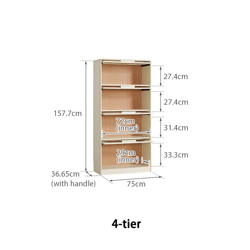 Gareth 75cm Flip-door Modular Bookcase Bookshelf/Storage Rack White