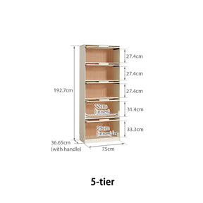 Gareth 75cm Flip-door Modular Bookcase Bookshelf/Storage Rack White
