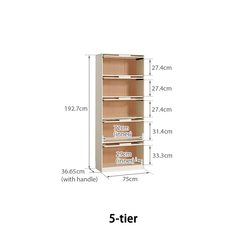 Gareth 75cm Flip-door Modular Bookcase Bookshelf/Storage Rack White
