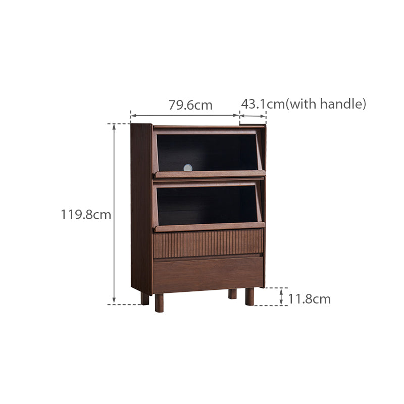 Gideon 79cm Flip-door Bookcase Display Shelf/Storage Cabinet