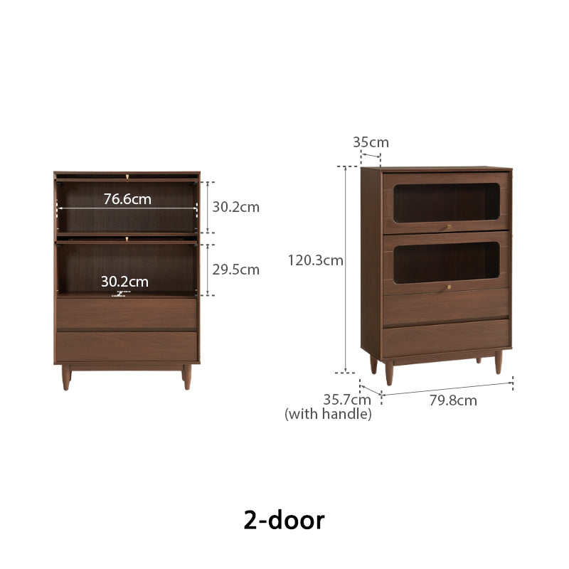 Kane 80cm Flip-door Bookcase Display Shelf/Modular Storage Cabinet For Home