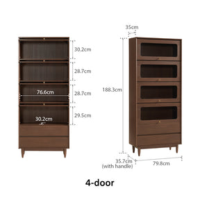 Kane 80cm Flip-door Bookcase Display Shelf/Modular Storage Cabinet For Home
