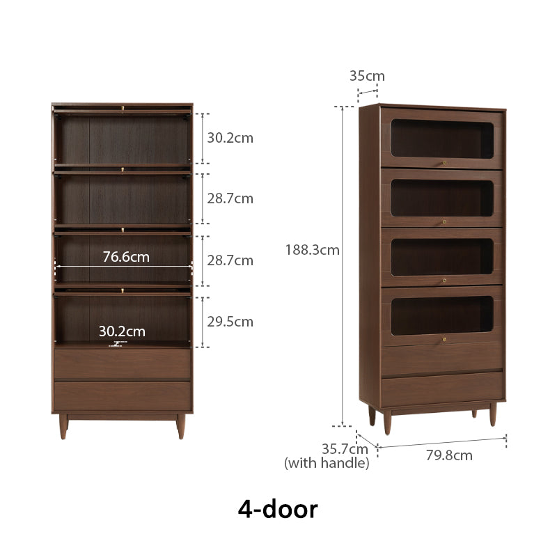 Kane 80cm Flip-door Bookcase Display Shelf/Modular Storage Cabinet For Home