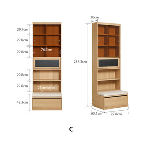 Ronald 60cm/80cm Bookcase Modular Display Shelf & Storage Multiple Color