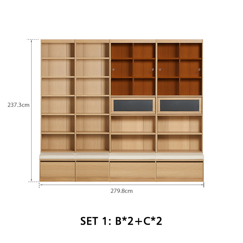 Ronald 60cm/80cm Bookcase Modular Display Shelf & Storage Multiple Color