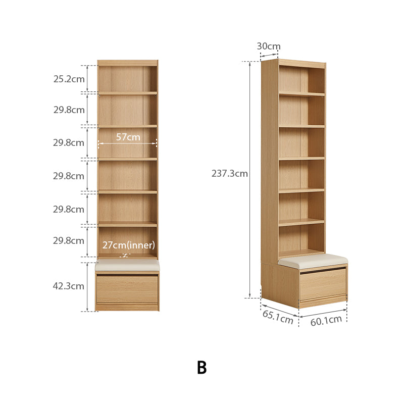 Ronald 60cm/80cm Bookcase Modular Display Shelf & Storage Multiple Color