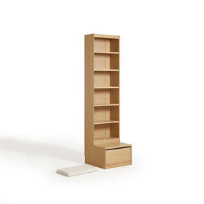 Watson 60cm/80cm Bookcase Modular Display Shelf & Storage With Cabinet Natural Wood Color
