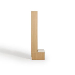 Watson 60cm/80cm Bookcase Modular Display Shelf & Storage With Cabinet Natural Wood Color