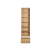 Watson 60cm/80cm Bookcase Modular Display Shelf & Storage With Cabinet Natural Wood Color