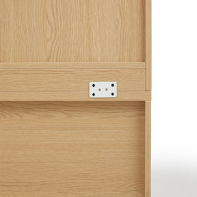 Watson 60cm/80cm Bookcase Modular Display Shelf & Storage With Cabinet Natural Wood Color