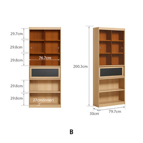Watson 60cm/80cm Bookcase Modular Display Shelf & Storage Natural Wood Color