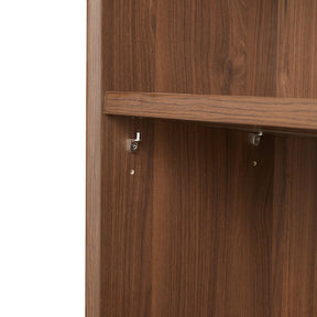 Watson 60cm/80cm Bookcase Modular Display Shelf & Storage With Cabinet/Lighting Walnut Color