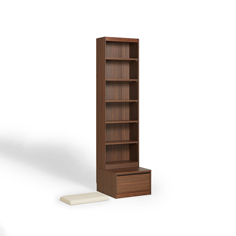 Watson 60cm/80cm Bookcase Modular Display Shelf & Storage With Cabinet/Lighting Walnut Color