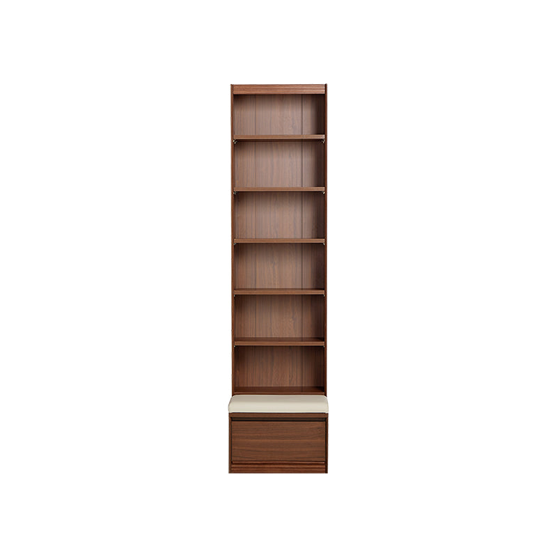 Watson 60cm/80cm Bookcase Modular Display Shelf & Storage With Cabinet/Lighting Walnut Color