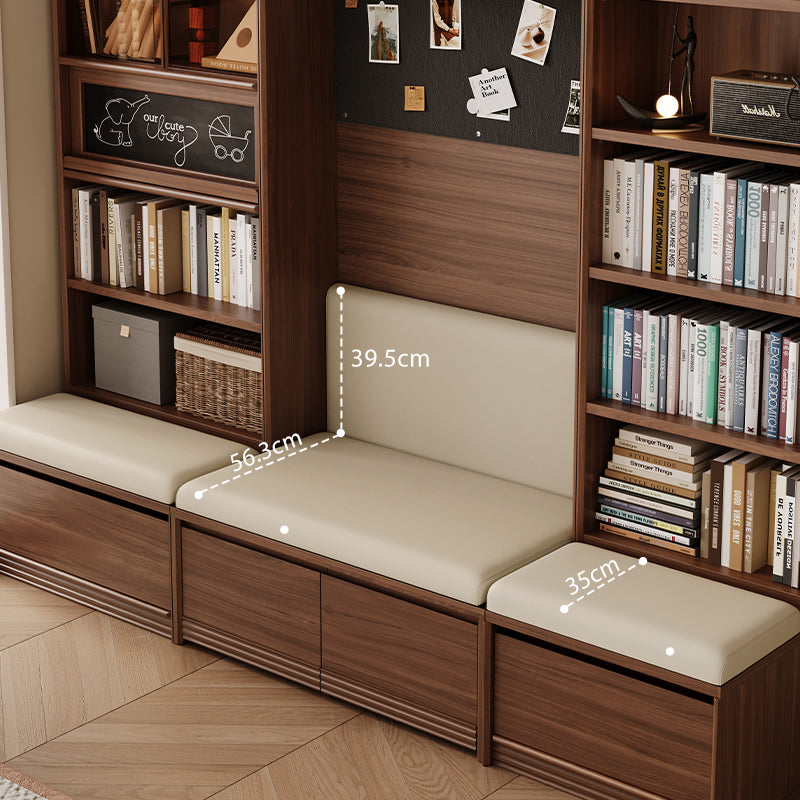 Watson 60cm/80cm Bookcase Modular Display Shelf & Storage With Cabinet/Lighting Walnut Color
