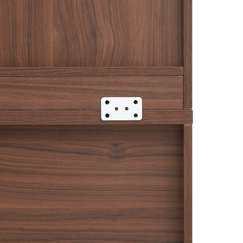 Watson 60cm/80cm Bookcase Modular Display Shelf & Storage With Cabinet/Lighting Walnut Color