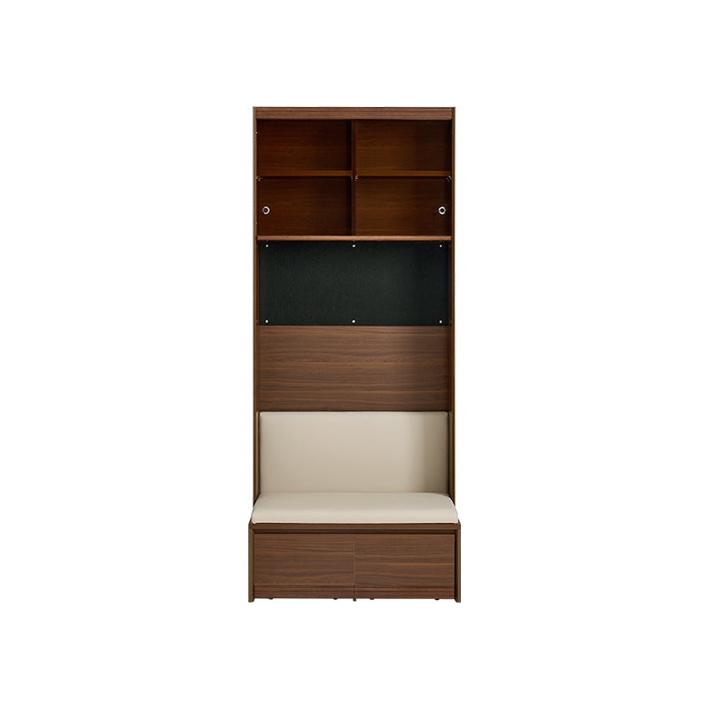 Watson 60cm/80cm Bookcase Modular Display Shelf & Storage With Cabinet/Lighting Walnut Color