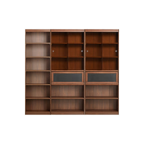 Watson 60cm/80cm Bookcase Modular Display Shelf & Storage With Lighting Walnut Color
