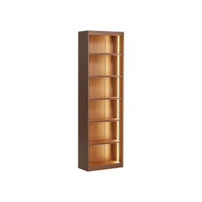 Watson 60cm/80cm Bookcase Modular Display Shelf & Storage With Lighting Walnut Color