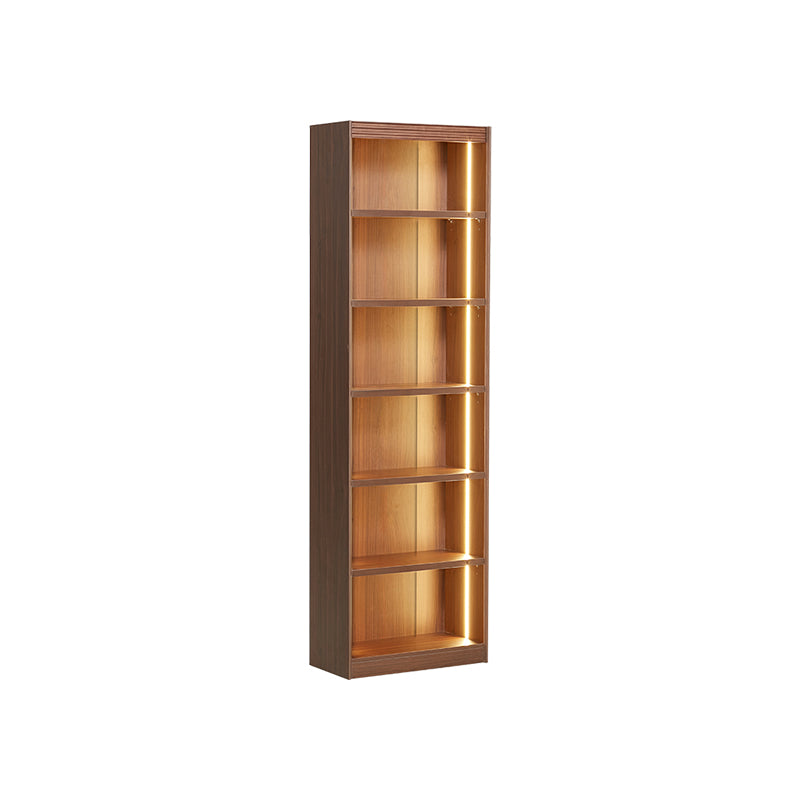 Watson 60cm/80cm Bookcase Modular Display Shelf & Storage With Lighting Walnut Color